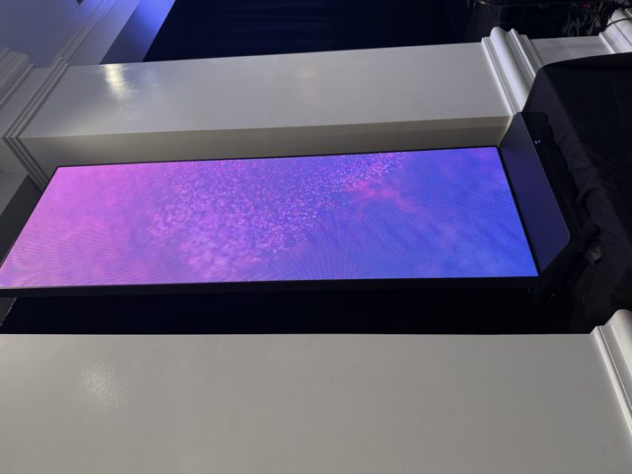 Close-up of an LED video wall panel