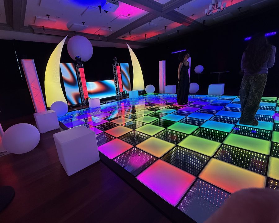 LED dance floor at a fiveseven event